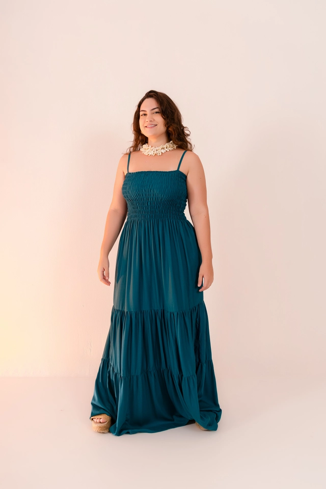PRĂ-VENDA Vestido PreĂĄ PetrĂłleo - 1