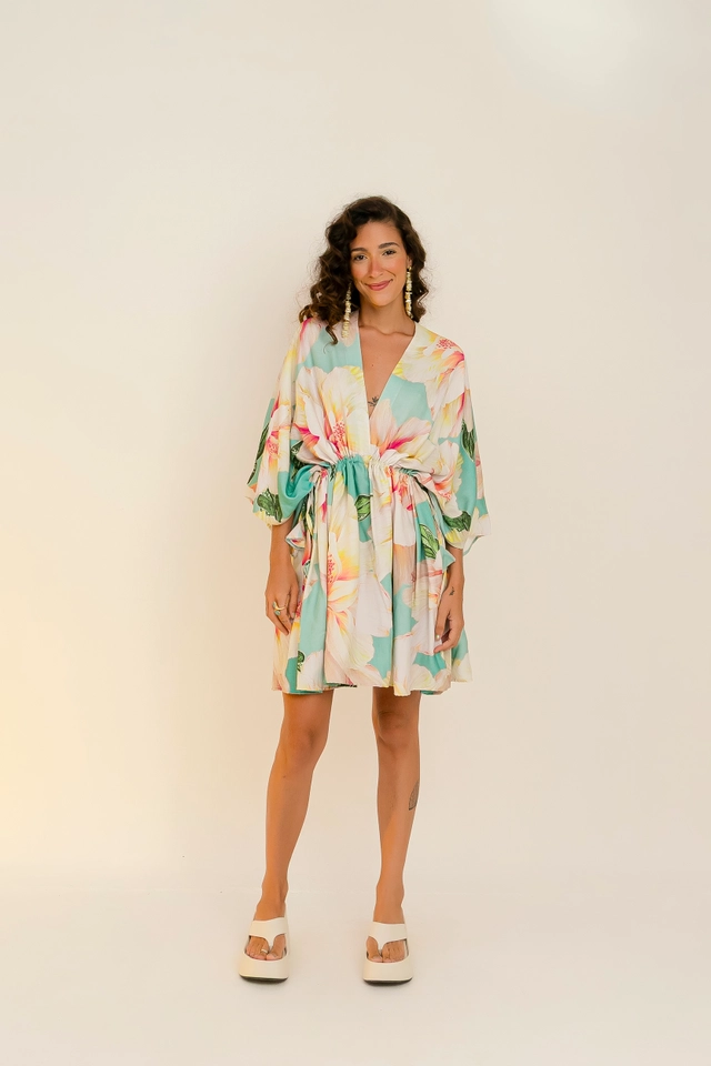 PRĂ-VENDA Vestido Maragogi Curto Aquaflor - 1
