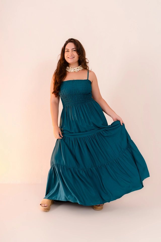 PRĂ-VENDA Vestido PreĂĄ PetrĂłleo - 3