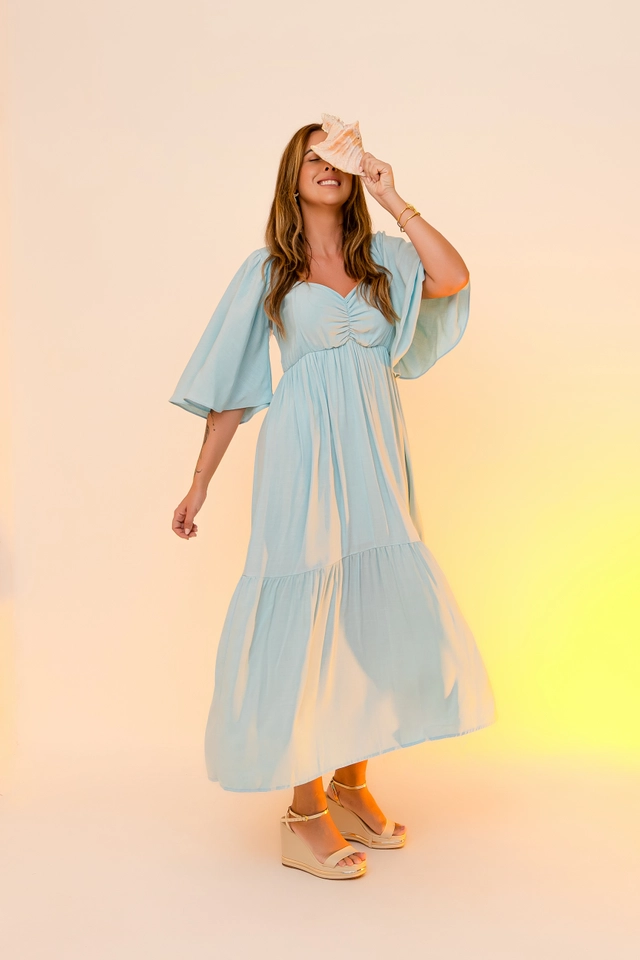 PRĂ-VENDA Vestido Dunas Azul Brisa - 3