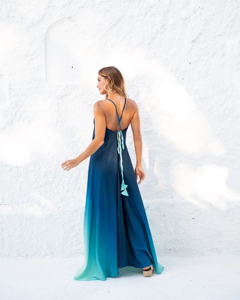 PRĂ-VENDA Vestido bĂșzios degradĂȘ Amar - 2