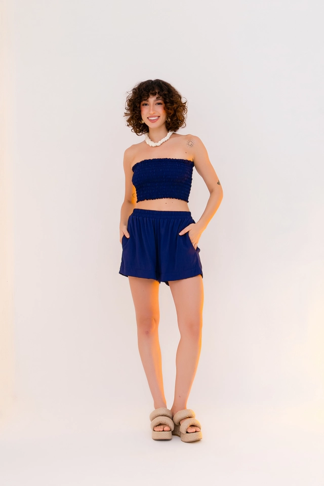 Top Lastex Azul Marinho - imagem 1