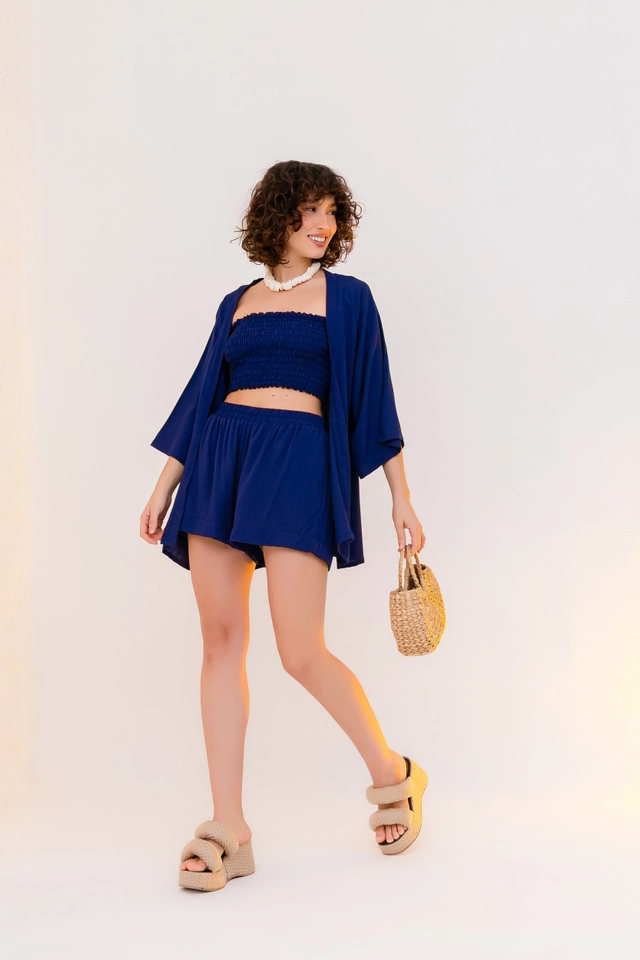 PRÉ-VENDA Kimono Azul Marinho - imagem 3