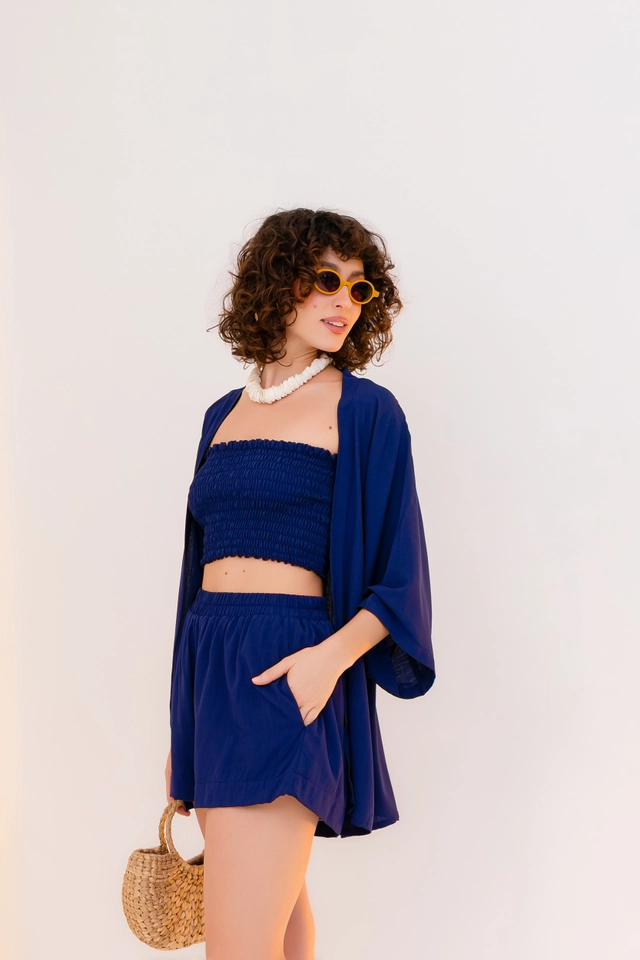 PRÉ-VENDA Kimono Azul Marinho - imagem 2
