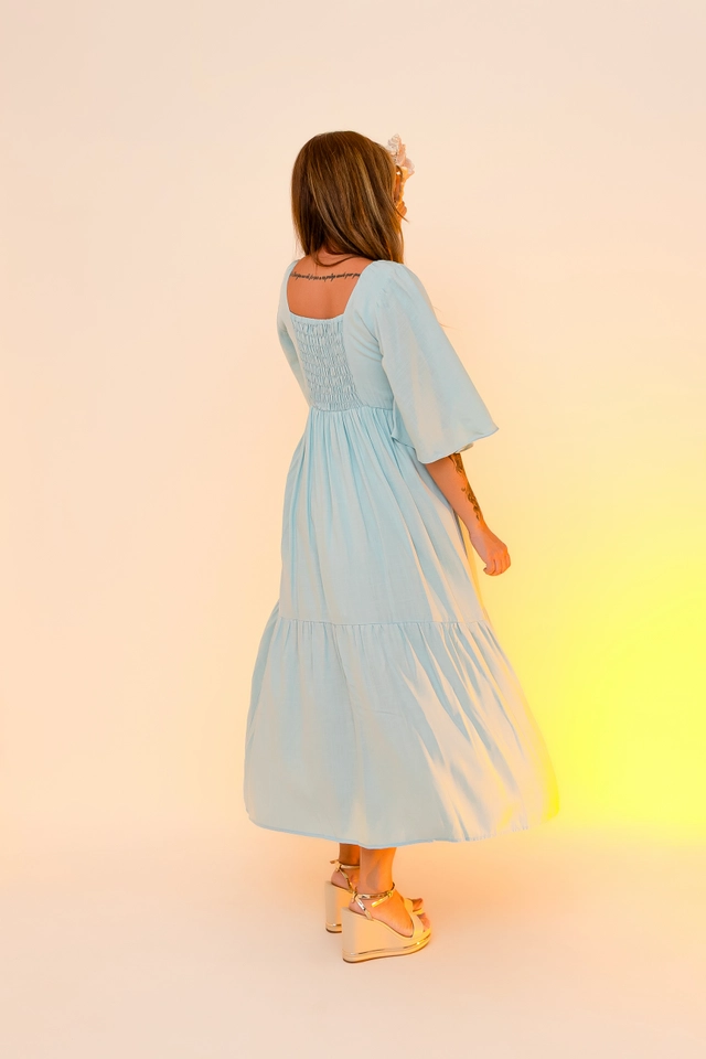 PRĂ-VENDA Vestido Dunas Azul Brisa - 2