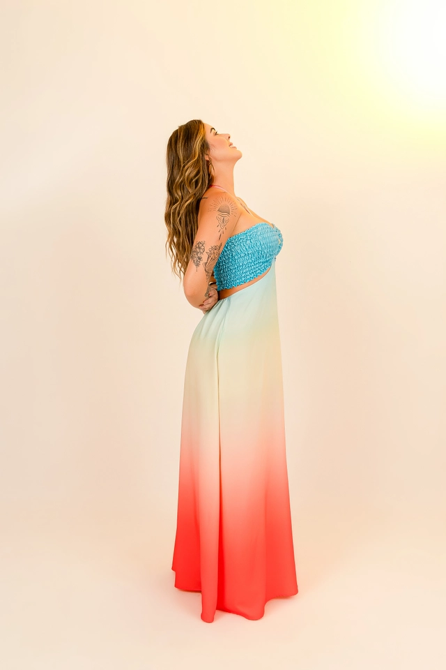 PRĂ-VENDA Vestido Arraial degradĂȘ Sentir - 5
