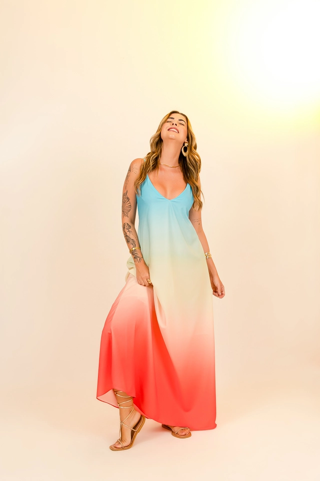 PRĂ-VENDA Vestido Jeri degradĂȘ Sentir - 6