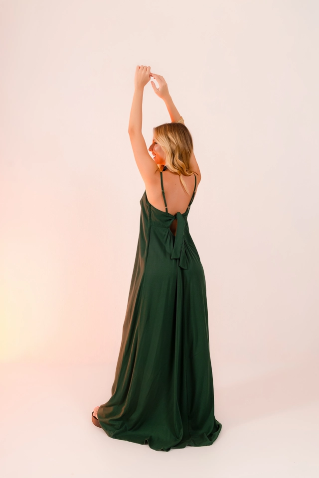 PRĂ-VENDA Vestido Jeri verde - 2