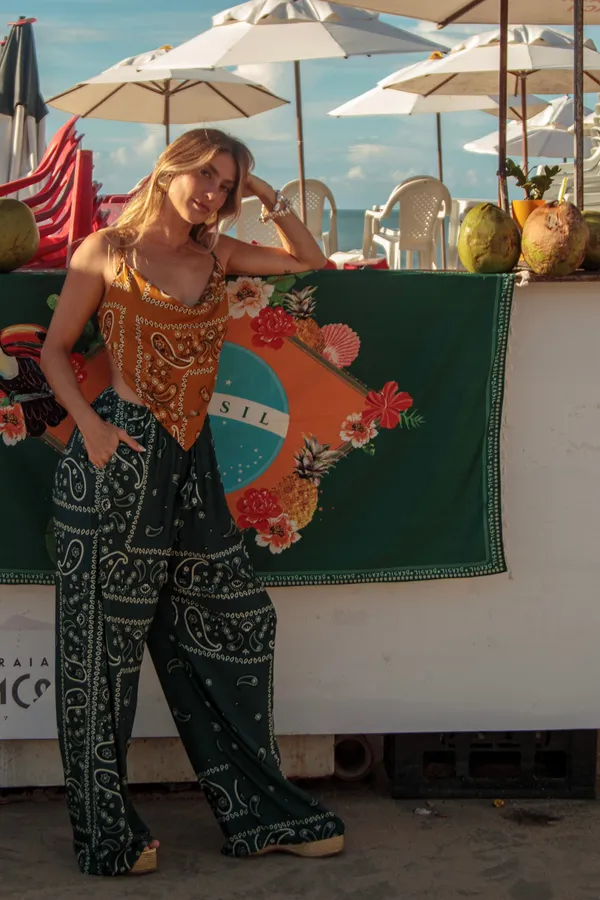 Calça Slap Bandana Verde - imagem 4