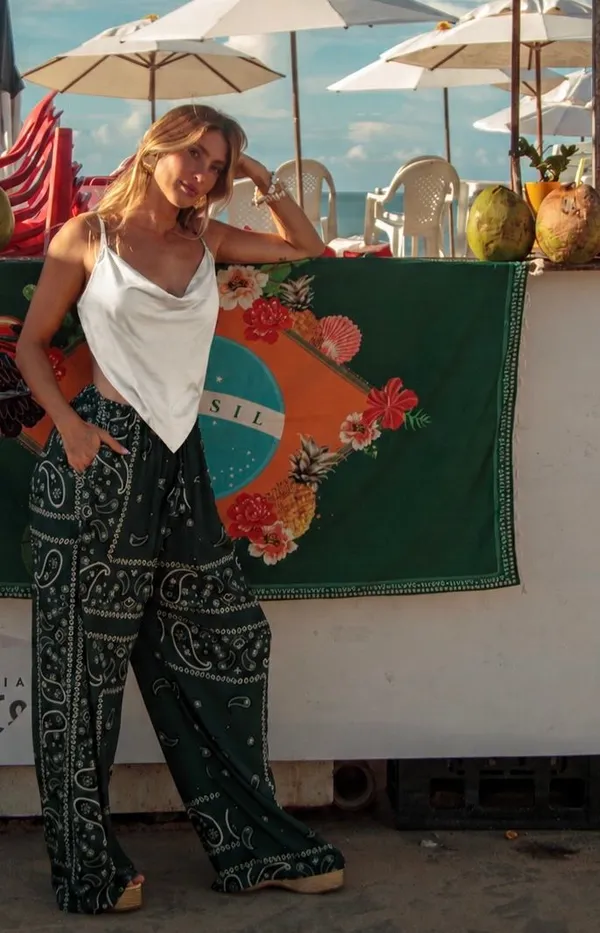 Calça Slap Bandana Verde - imagem 1