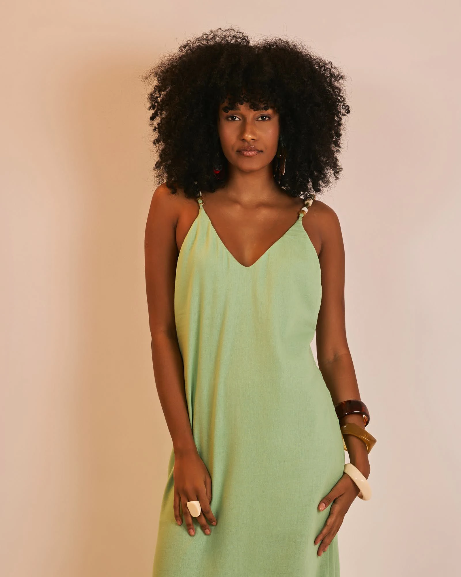 PRÉ-VENDA Vestido longo Joyce verde menta - 3