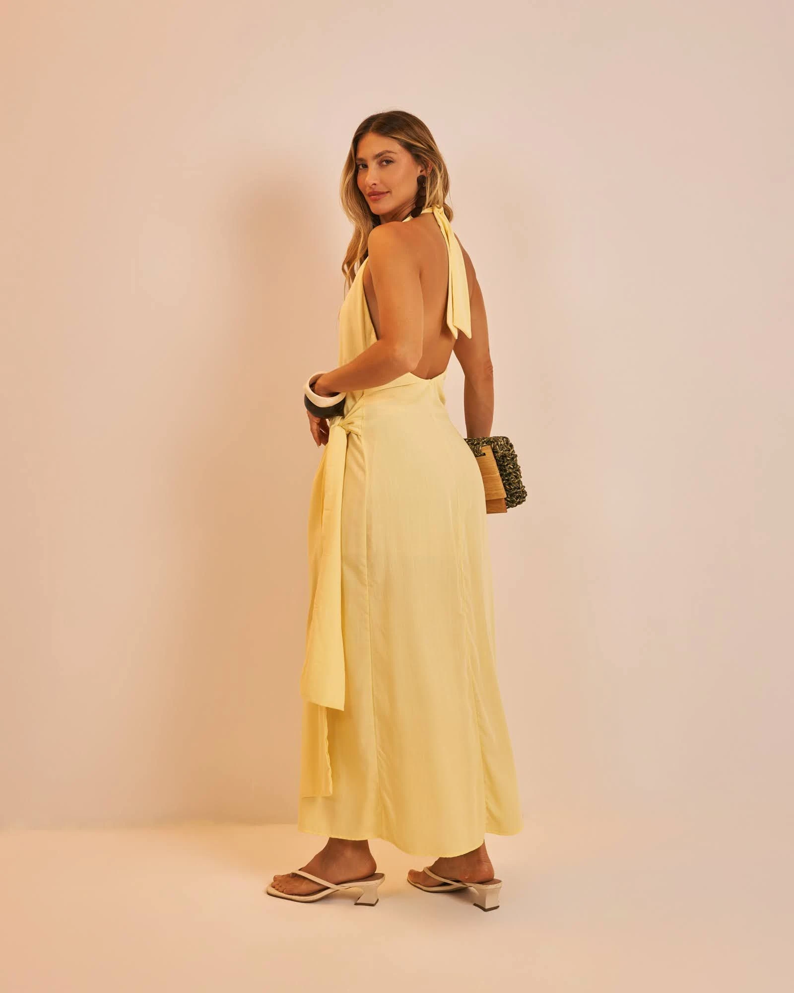 PRÉ-VENDA Vestido longo Prisma amarelo Manteiga  - 2