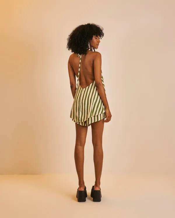 PRÉ-VENDA Short Madeiro Listras Verdes - imagem 2