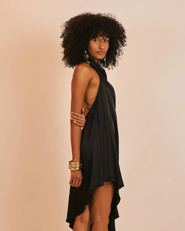 PRÉ-VENDA Vestido curto Assimétrico Zil Noite - imagem 3