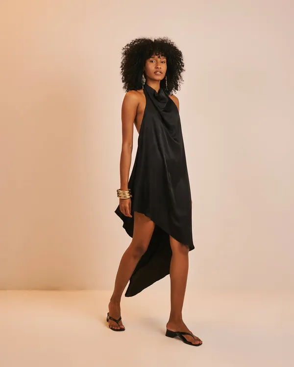 PRÉ-VENDA Vestido curto Assimétrico Zil Noite - imagem 2