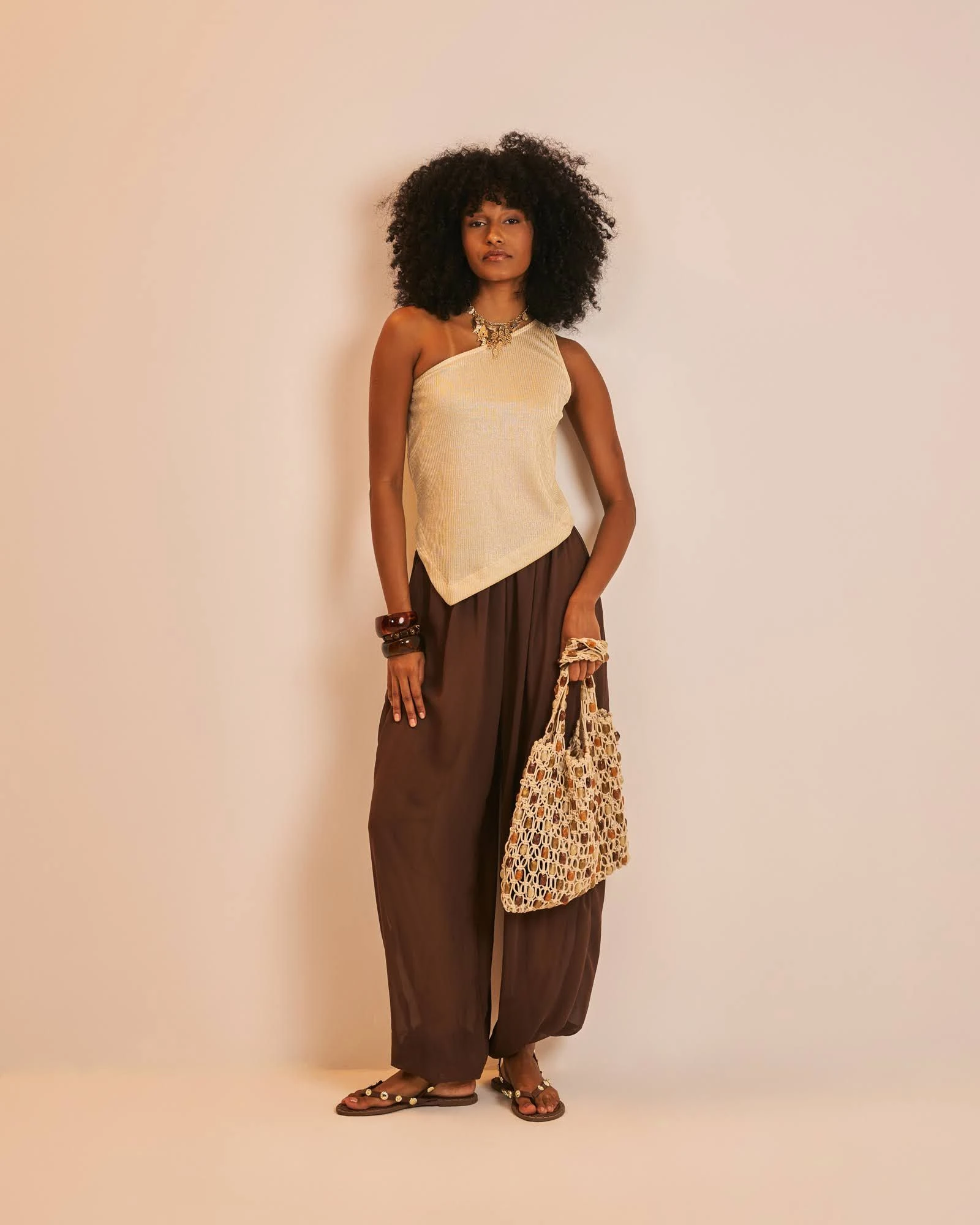 PRÉ-VENDA Blusa Assimétrica Lisianto Champagne - 3