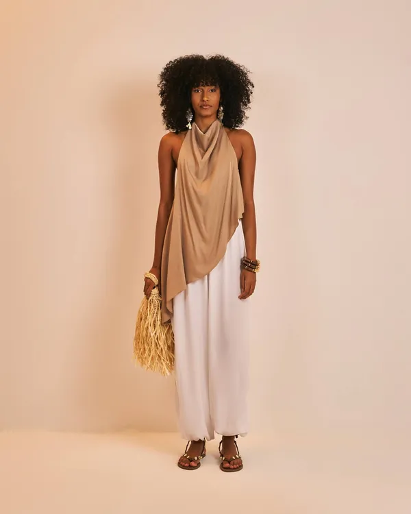 PRÉ-VENDA Blusa Assimétrica Zide Búzio  - imagem 4
