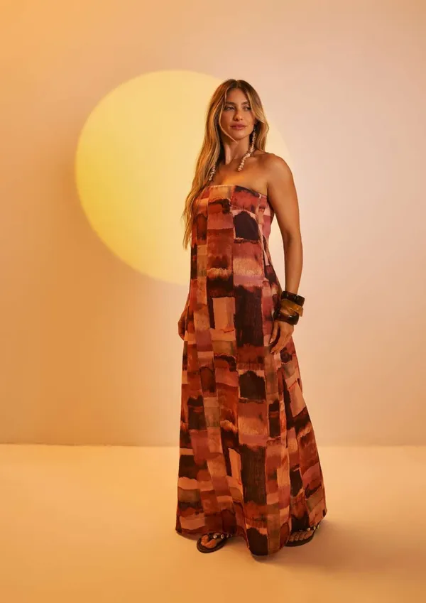 PRÉ-VENDA Vestido Longo Antúrio Magia do Por do Sol  - imagem 1