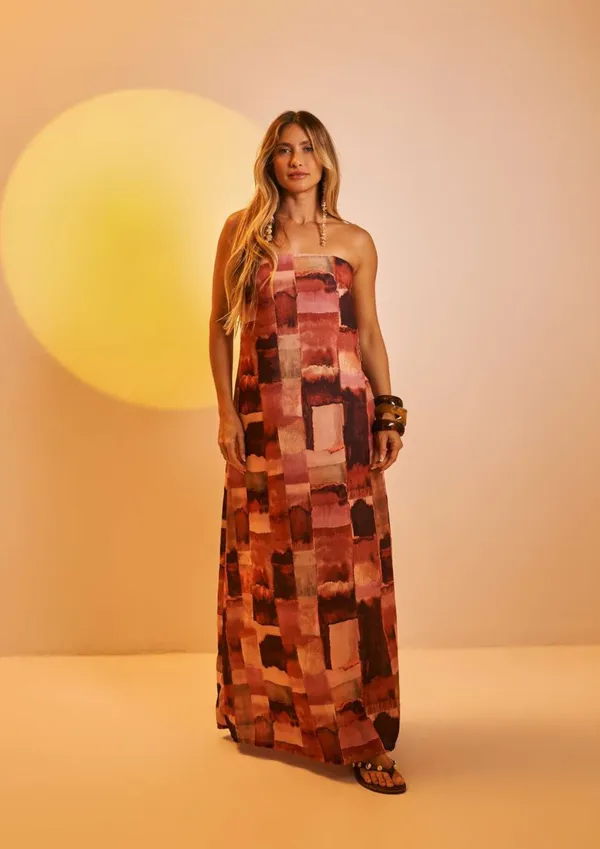 PRÉ-VENDA Vestido Longo Antúrio Magia do Por do Sol  - imagem 3