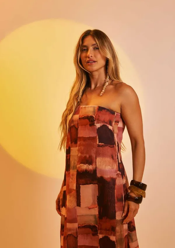 PRÉ-VENDA Vestido Longo Antúrio Magia do Por do Sol  - imagem 4