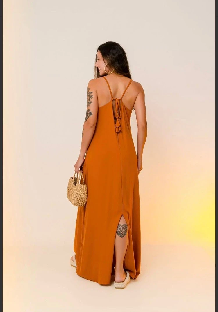PRÉ-VENDA Vestido Grécia Caramelo - 2
