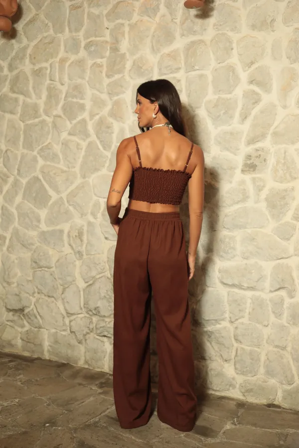 PRÉ-VENDA Calça Alfaiataria linho Marrom  - imagem 3