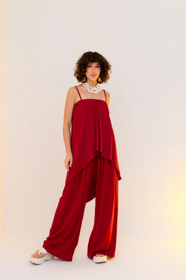 PRÉ-VENDA Blusa Assimétrica Frutas Vermelhas - 6
