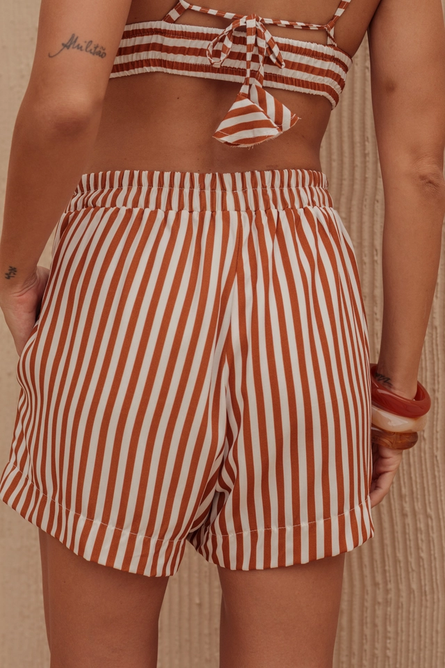 Short Copacabana Listras Caramelo - imagem 2
