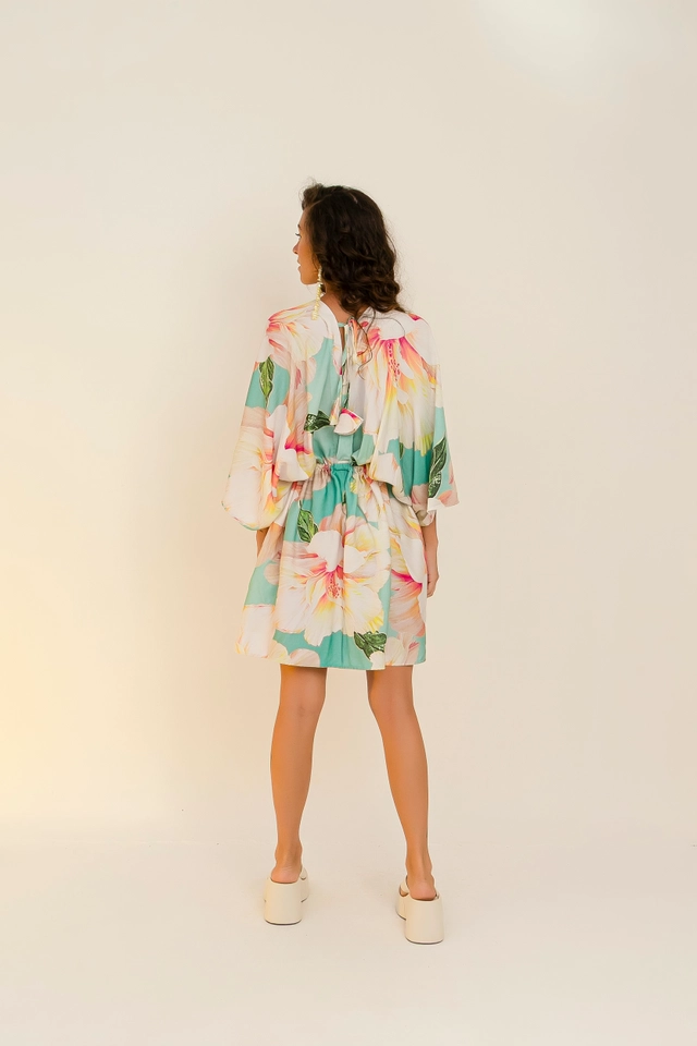 PRĂ-VENDA Vestido Maragogi Curto Aquaflor - 3