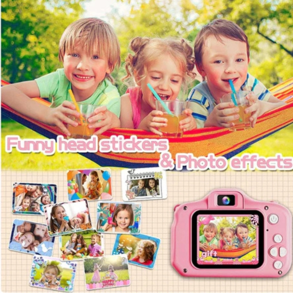 Mini Câmera Digital De 2 Polegadas Com Tela HD Recarregável Para Crianças , Brinquedos Fotográficos Fofos - 5