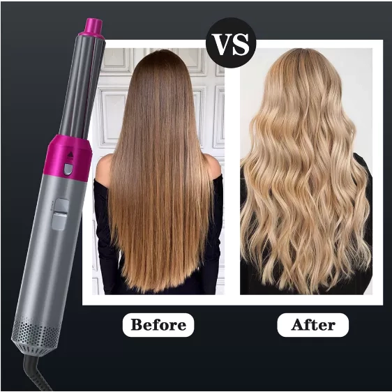 5 Em 1 Escova De Ar Quente Secador De Sopro De Cabelo De Um Passo Modelador Alisador E Lacrado 220V - 5