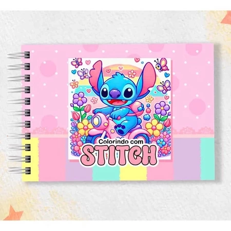 Kit Livro De Colorir Stitch + Canetinhas Coloridas Touch Marca Texto, Ponta Dupla (0,1mm e 6,0mm) – Traços Finos e Áreas Grandes  - 2