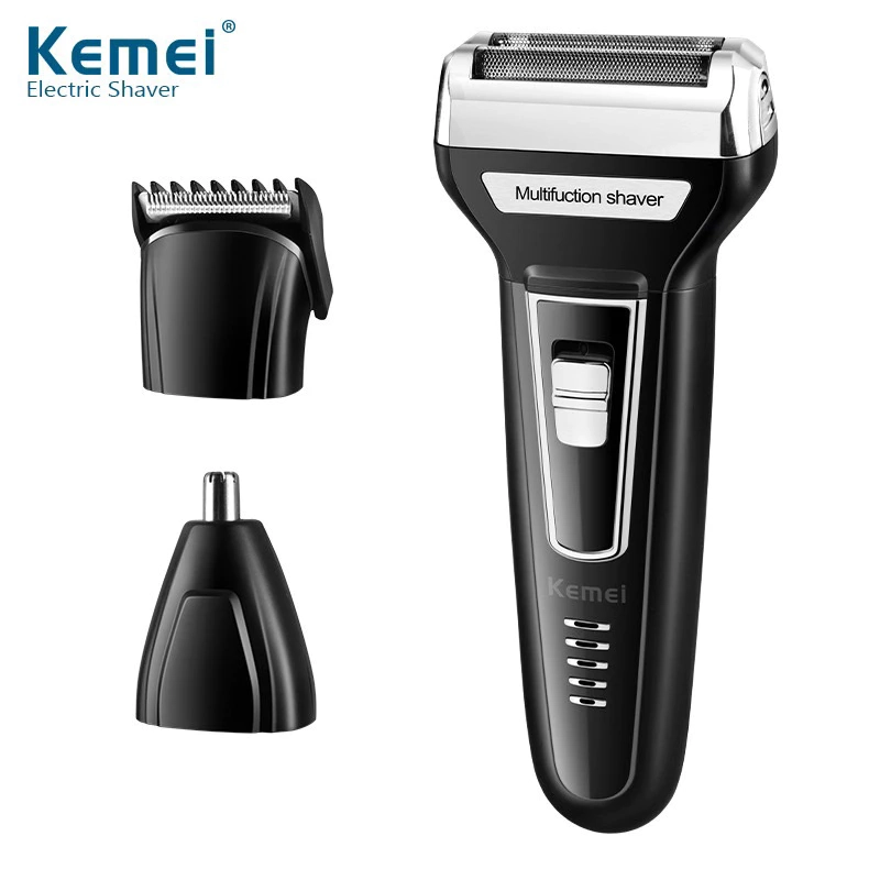 Maquina Barbear Shaver Nariz Barba Pelos e Corpo 3 Em 1 Kemei 6558 - 4