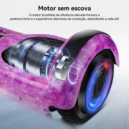 Hoverboard Infantil Skate Elétrico 6.5" Led Bluetooth Bateria De Grande Capacidade Endurance Forte - 8