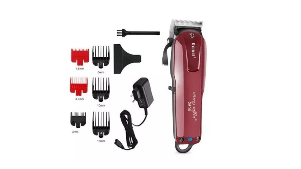 Máquina de Cortar Cabelo Profissional sem fio recarregável Keme cordless Km 2600  - 4