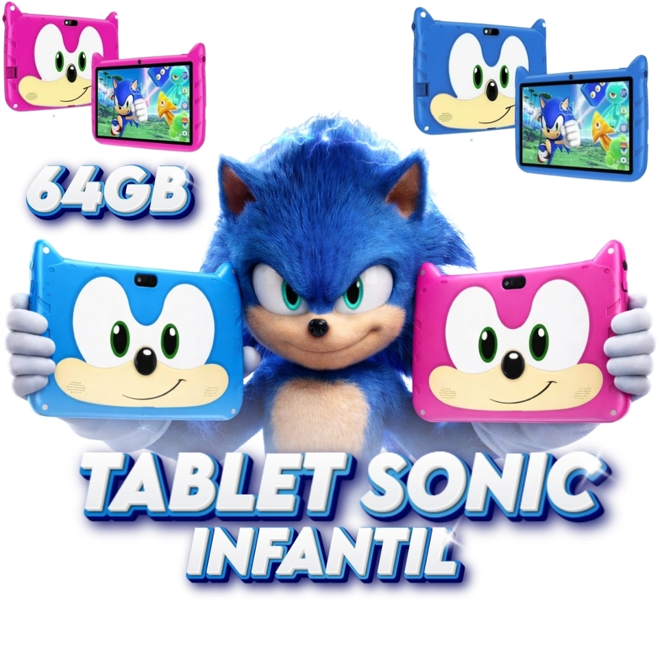 Tablet Sonic Para Crianças Infantil Menino Menina Kids Smart  - 4