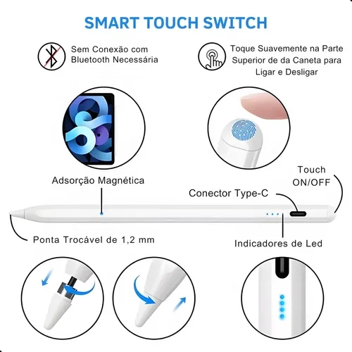 Caneta Touchscreen Stylus Universal Para Celular E Tablet - 5