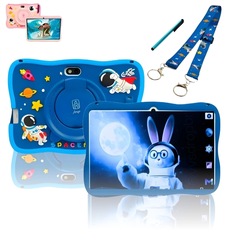 Tablet Infantil 6gb + 128gb 7'' Astronauta Kids Capa - 1