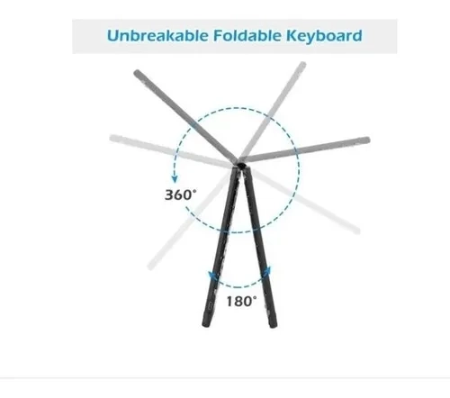 Mini Teclado Keyboard Dobrável Portátil Sem Fio Bluetooth - imagem 3