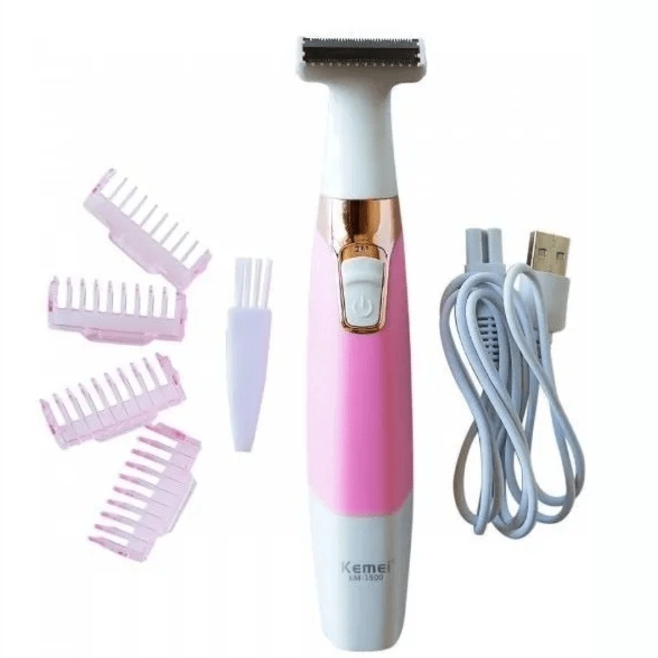 Aparador de Pelos Feminino Kemei KM-1900 3W Recarregável, Lavável e Resistente à Água Sem Fio Portátil Bivolt - 7