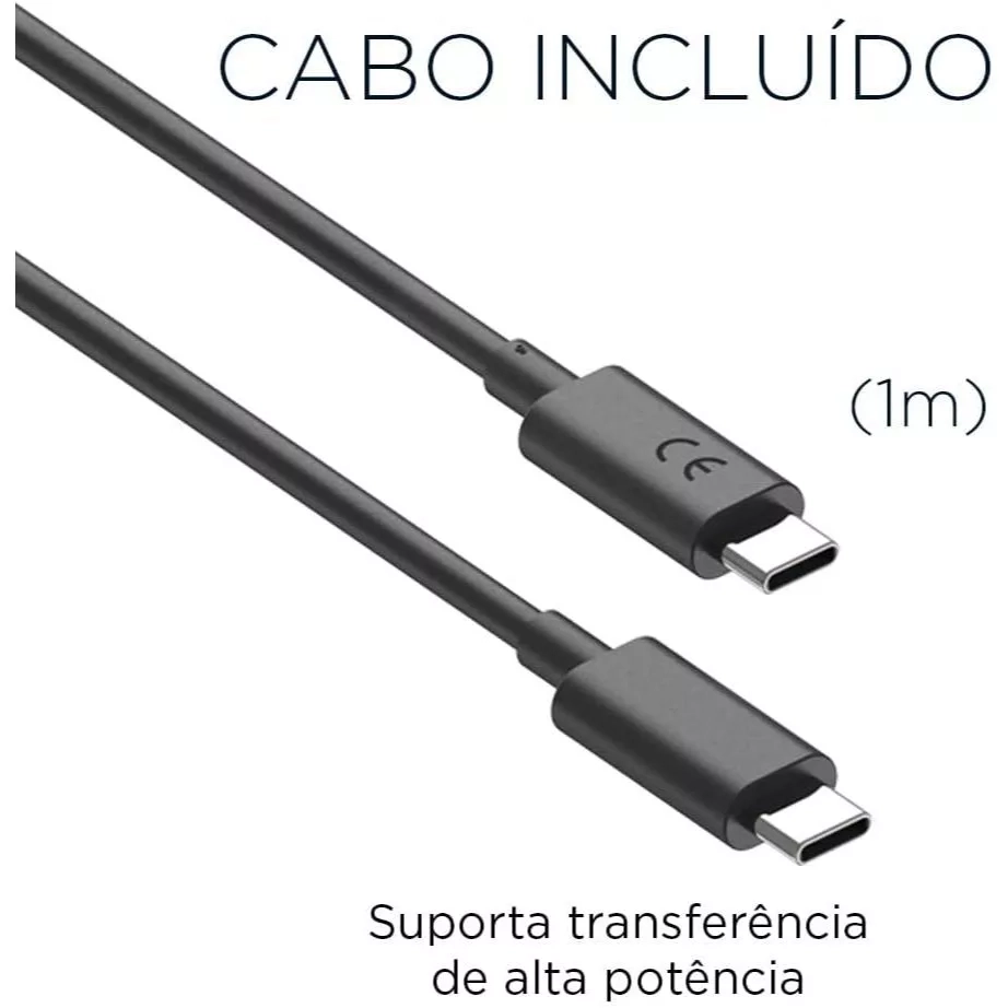 Carregador De Celular 68w Turbo Duo Tipo-c carregador tipo c cabo 1 metro turbo 10x - 4