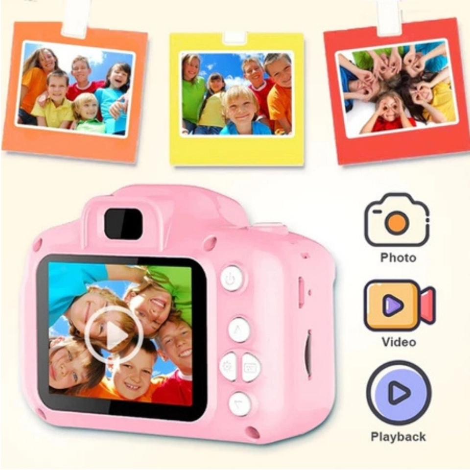 Mini Câmera Digital De 2 Polegadas Com Tela HD Recarregável Para Crianças , Brinquedos Fotográficos Fofos - 3