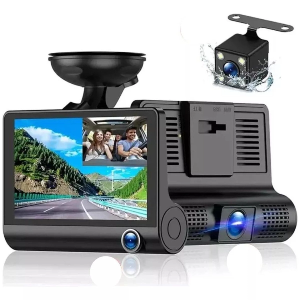 Câmera DVR de carro WDR / Full HD / 1080P / 5MP / 5V / 4 polegadas / 170º / Sensor / Microfone / Gravador de direção - 1