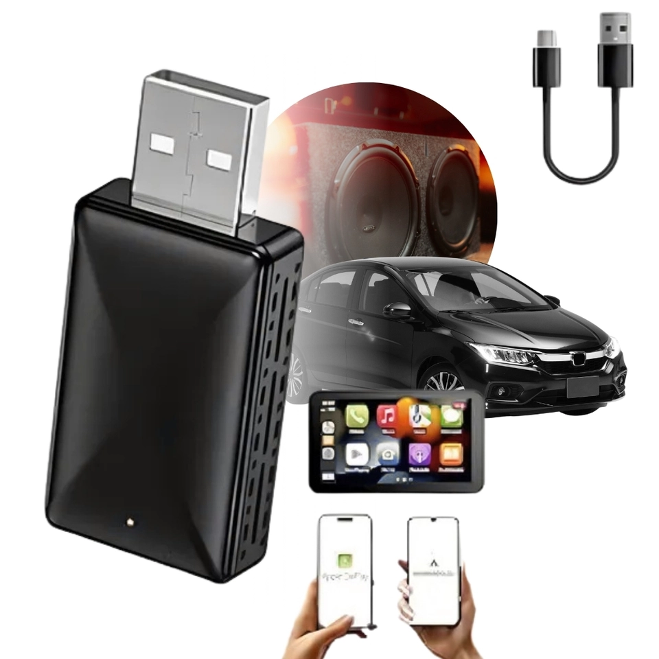 Carplay Adaptador Sem Fio Car Play Android Auto 2 Em 1 Usb Car Play Wireless Automático - 1