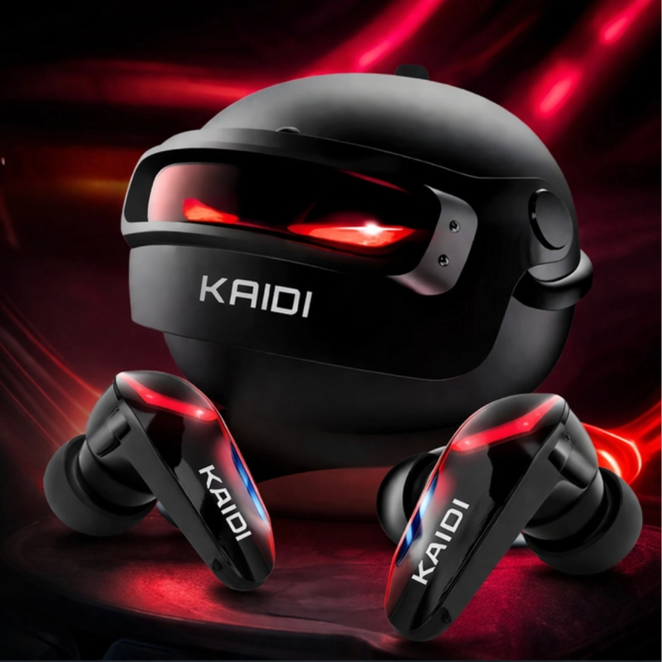 Fone de ouvido sem fio Bluetooth TWS 5.3 com redução de ruído e graves fortes para jogos KAIDI KD777 - imagem 2