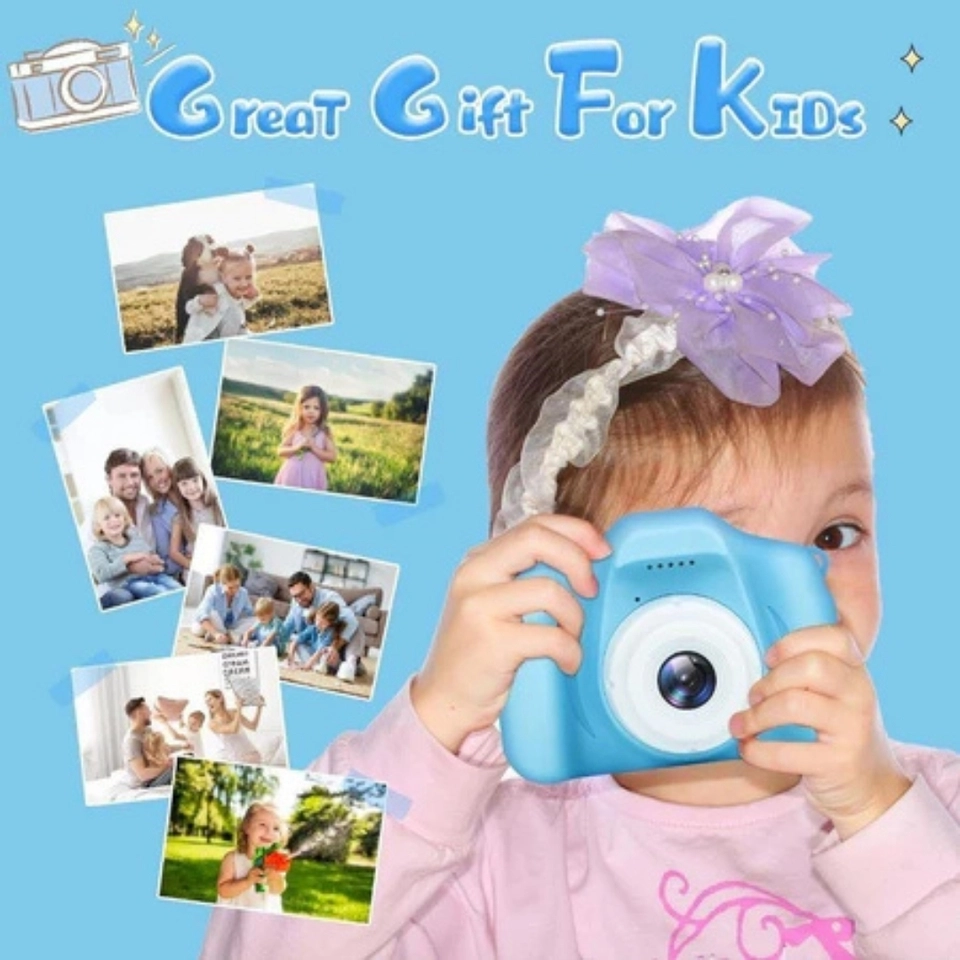 Mini Câmera Digital De 2 Polegadas Com Tela HD Recarregável Para Crianças , Brinquedos Fotográficos Fofos - 4