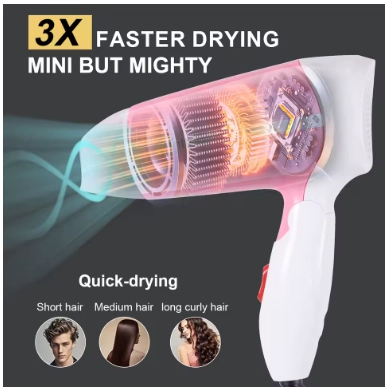 Secador de Cabelo Portátil 110V PROBabylisscoco PRO-881 – Mini Dobrável, 1500W, Leve e Compacto para Viagem - imagem 5