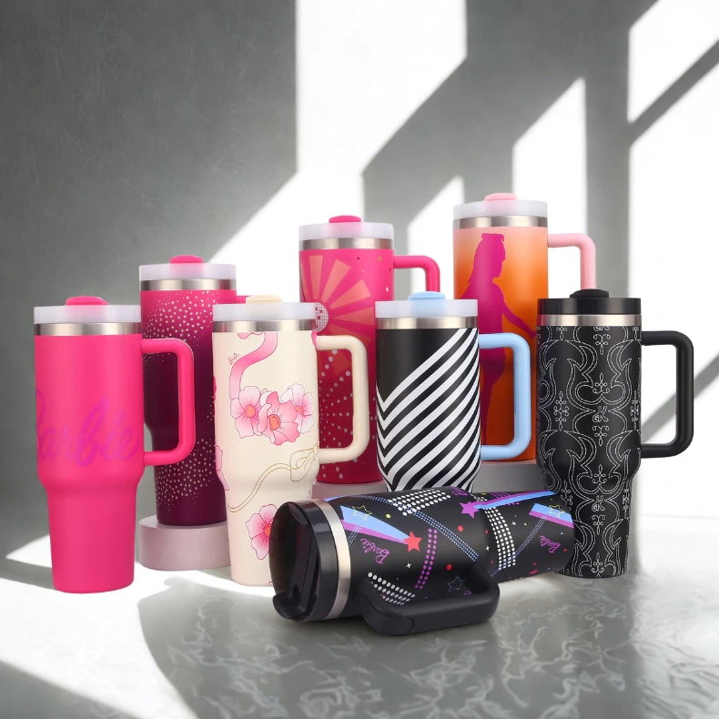 Copo Térmico Inspiração Barbie - Aço Inox com Tampa Emborrachada 1200ml - imagem 3