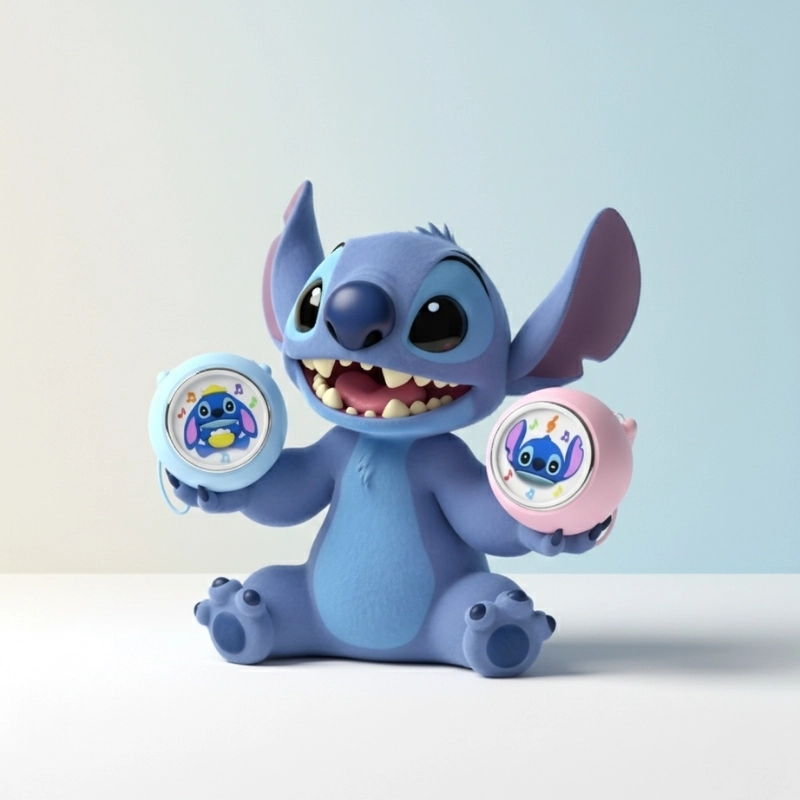Mini Caixa de Som Stitch Bluetooth Som Alto, Luz LED e Design Exclusivo – Fofa e Potente! - 6