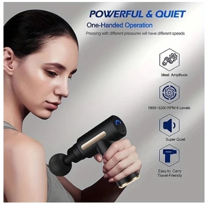 Pistola De Massagem Muscular De Alta Frequência Com Massageador Elétrico Profissional Portátil - 5